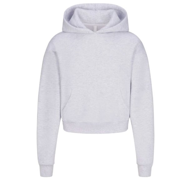 SKIMS Tops - Skims Cotton Fleece Pullover Hoodie in Light Heather Grey **New with Tags**